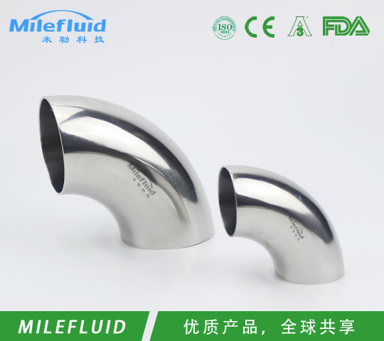 SS304,90°welded short elbow